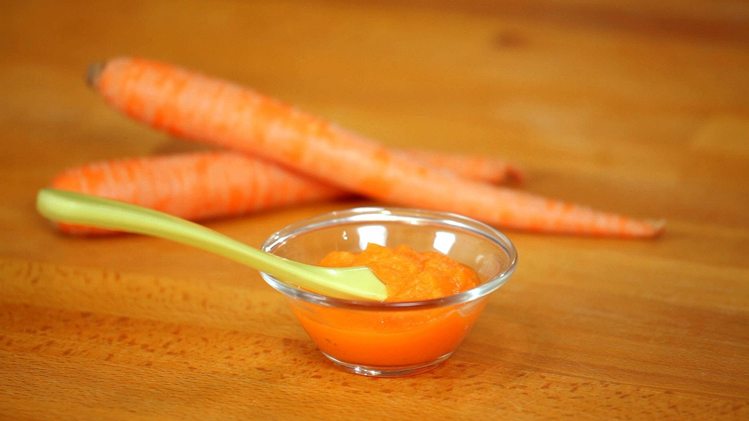 गाजर का प्यूरी (Carrot Purée) शिशु आहार baby food